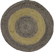 Runder Teppich aus Jute mit zweifarbigem Design