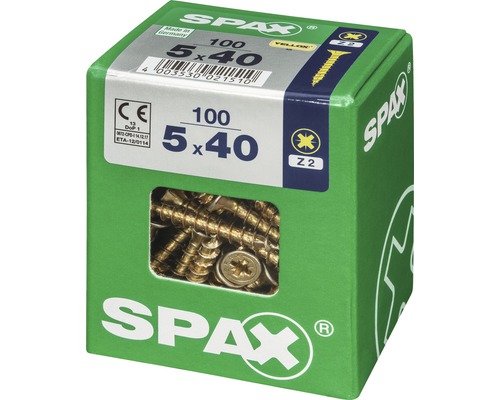 Packung mit 100 SPAX Universalschrauben 5x40
