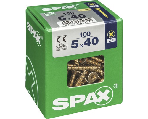 Spax Schrauben, 5 x 40 Millimeter, 100 Stück