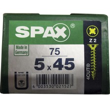 Spax Schrauben 5x45 Millimeter, Packung mit 75 Stück