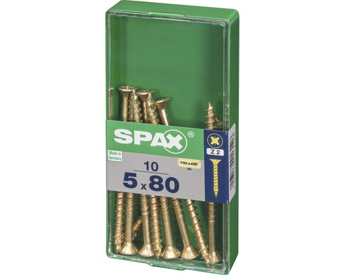 Spax Universalschrauben im Karton, 5x80 Millimeter, 10 Stück