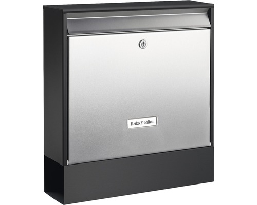 Briefkasten aus Edelstahl mit Schloss