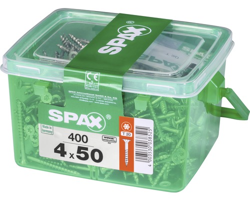 Spax Universalschrauben 4 x 50 Millimeter im transparenten Behälter