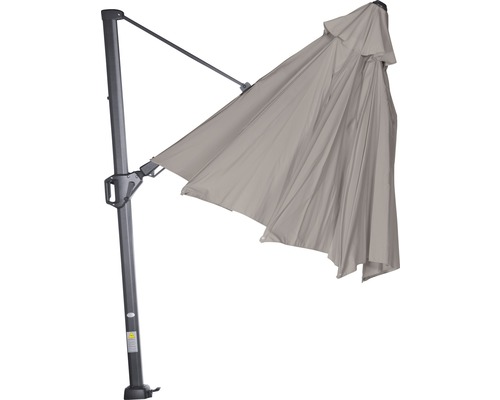 Freiarm-Sonnenschirm mit Metallgestell und Stoffbespannung