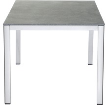 Rechteckiger Gartentisch mit Aluminiumgestell und Tischplatte