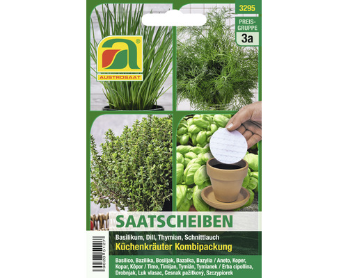 Kräutersamen Austrosaat Bio Saatscheibe Küchenkräuter-Kombipackung