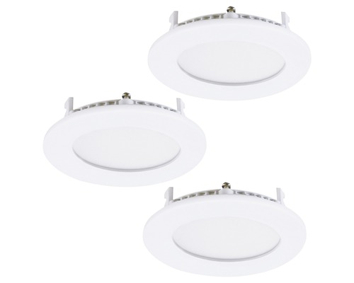 LED Einbauleuchte Eglo FUEVA 2,7 W 3-flammig Ø 8,5 cm weiß IP 20 3 Stück ( 34014 )