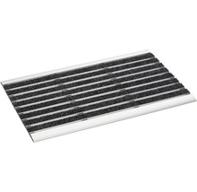 Fußmatte aus Aluminium mit Textileinsätzen