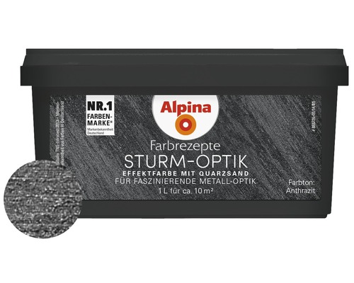 Alpina Effektfarbe Farbrezepte STURM-OPTIK anthrazit 1 l-0