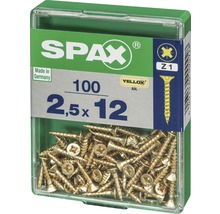 Spax Schrauben 2,5 x 12 Millimeter, 100 Stück in transparenter Verpackung