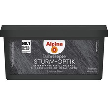 Alpina Effektfarbe Farbrezepte STURM-OPTIK anthrazit 1 l-thumb-2