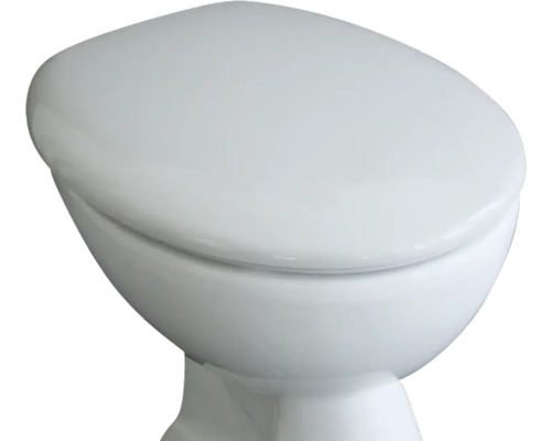 Stand-WC aus Keramik mit geschlossenem WC-Sitz