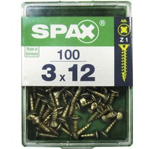 Spax Senkkopfschrauben 3x12 Millimeter, 100 Stück Packung