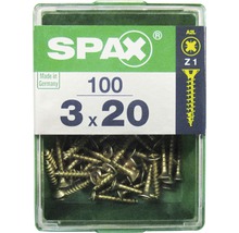 Spax Schrauben, Größe 3x20 mm, 100 Stück in einer Packung