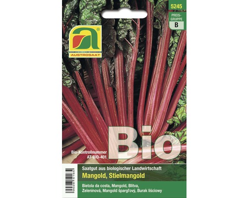 Gemüsesamen Austrosaat Bio Mangold 'Rhubarb Chard'