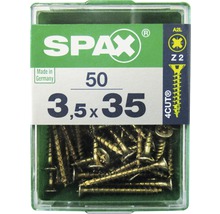 Spax Universalschraube Kreuzschlitz PZ 2, Senkkopf, Holz-Vollgewinde, 3,5x35 mm, 50 Stück