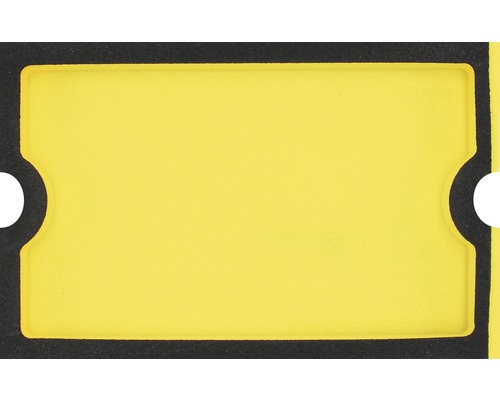 Moduleinlage WGB unbefüllt, Modul M, mit 1 Kleinteilefach, 268 x 38 x 171 mm Gelbes Schild mit schwarzem Rand