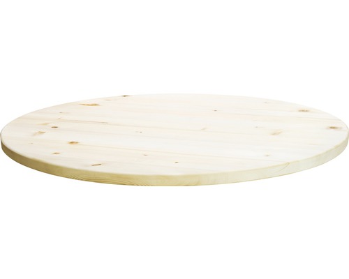 Leimholzplatte Fichte rund Stärke 28 mm Ø 800 mm Runde Tischplatte aus Holz