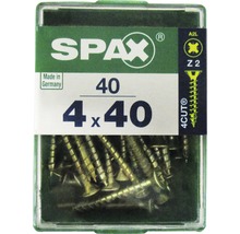 Spax Universalschraube Kreuzschlitz PZ 2, Senkkopf, Holz-Vollgewinde, 4x40 mm, 40 Stück