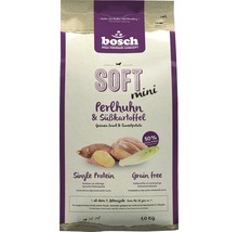 Bosch Soft Mini Perlhuhn und Süßkartoffel Hundetrockenfutter in einer 1 Kilogramm Verpackung