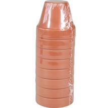 Stapel Terrakotta-Blumentopfuntersetzer, verpackt