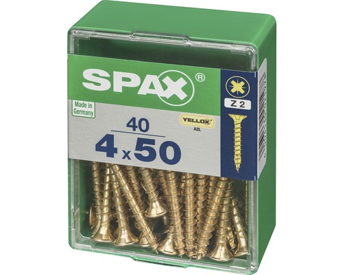 Spax Schrauben 4 x 50 Millimeter im Behälter