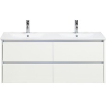 Waschtischunterschrank mit zwei Waschbecken und vier Schubladen