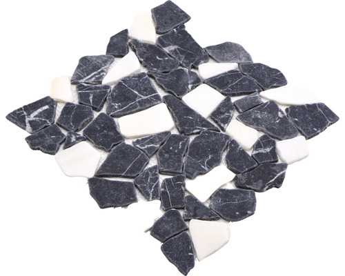 Mosaikfliese aus Marmor in gebrochenem Optik