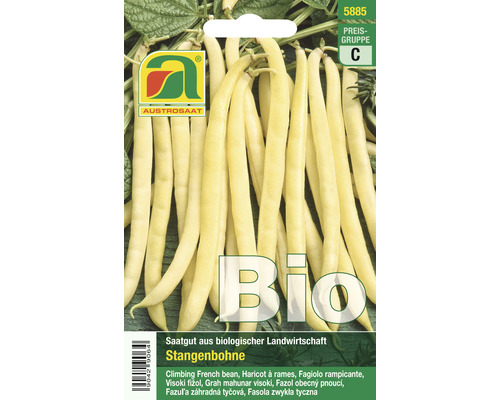 Gemüsesamen Austrosaat Bio Stangenbohnen 'Neckargold'
