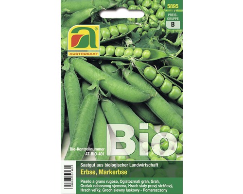 Gemüsesamen Austrosaat Bio Markerbse 'Wunder von Kelvedon'