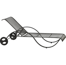 Metall-Sonnenliege mit Rädern für den Garten