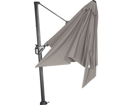 Seitenschirm mit stabilem Standfuß für den Gartenbereich