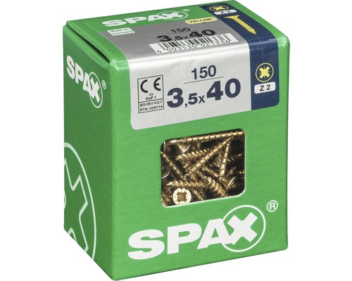 Spax Schrauben im Karton, Größe 3,5x40 mm