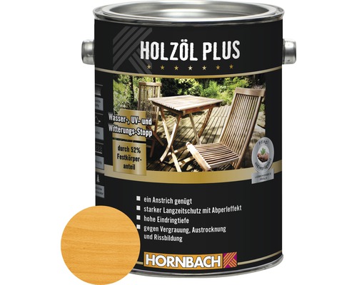 HORNBACH Holzöl Plus lärche 2,5 l