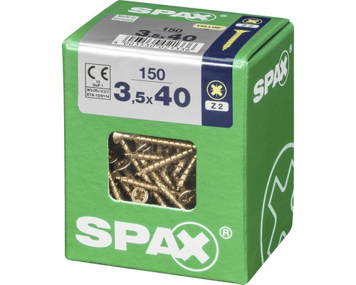 Spax Schrauben 3,5 x 40 Millimeter, 150 Stück in einer Packung