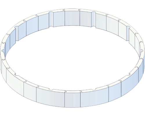 Protector Schalsteine-Set Planet Pool Höhe 50cm für Becken Ø 350x120cm für HL breit Runde Beeteinfassung aus Kunststoff