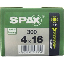 Verpackung mit 300 Schrauben der Größe 4 x 16 von Spax
