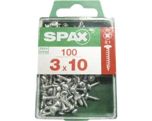 Spax Schrauben 3x10 Millimeter, 100 Stück