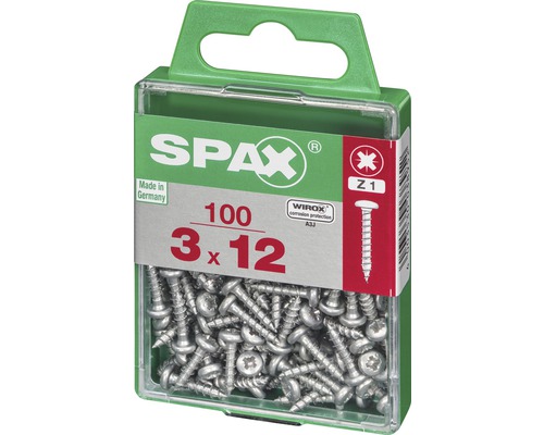 Spax Senkkopfschrauben 3 x 12 Millimeter im 100er Pack