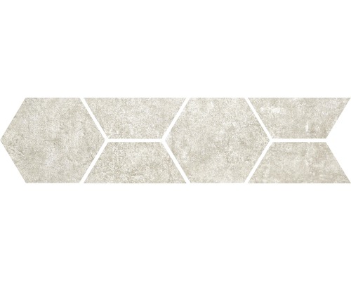 Feinsteinzeug Bodenfliese Clays Fascia Rassoul 10x30 cm grau beige Sechseckige Fliesenmatte aus Steinzeug