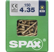 Schrauben 4 x 35 Millimeter, 150 Stück, mit CE Kennzeichnung und Spax Logo