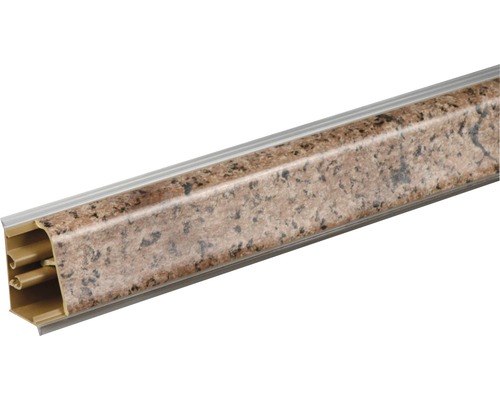 Wandabschlussleiste PICCANTE Goya 471 Länge: 3000 mm Fußleiste mit Marmoroptik und Kabelführung