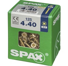 Verpackung mit 125 SPAX Universalschrauben 4 x 40 Millimeter
