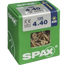 Schachtschrauben 4 x 40 Millimeter, 125 Stück, in einer grünen Verpackung