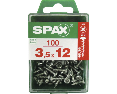 Spax Universalschraube T 20, Halbrundkopf, 3,5x12 mm, 100 Stück