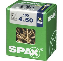 Schrauben 4 x 50 Millimeter in einer grünen Spax Verpackung