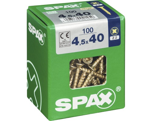 Spax Universalschrauben 4,5x40 mm, 100 Stück in einer Packung