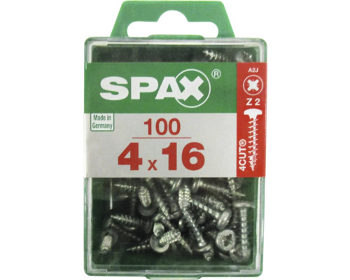 Spax Universalschraube T 20, Halbrundkopf, 4x16 mm, 100 Stück
