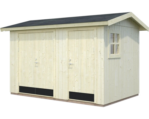 Holzgartenhaus mit Doppeltüren und Fenster