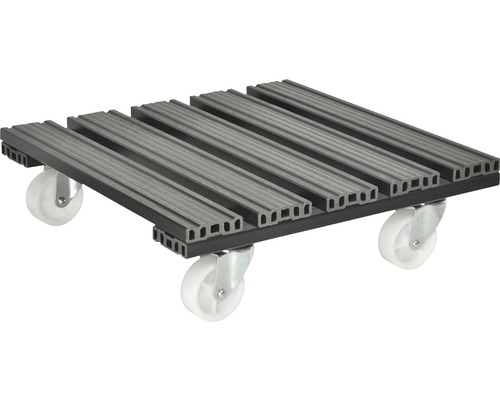 Pflanzenroller WagnerSystem WPC 38,5x38,5 cm Tragkraft 150 kg anthrazit Rollbrett mit Rollen